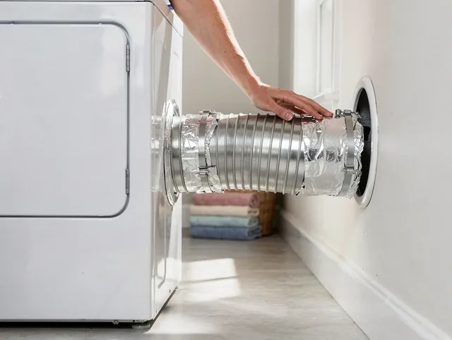 Professional dryer vent hose installation by Swampscott Dryer Vent Cleaning in Swampscott