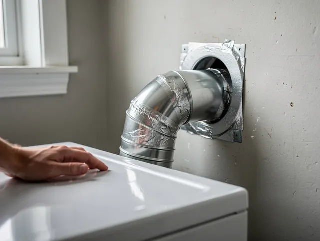 Swampscott Dryer Vent Cleaning expert performing professional dryer vent repair and installation in Swampscott