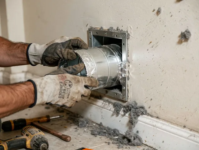 Professional dryer vent repair and installation by Swampscott Dryer Vent Cleaning in Swampscott