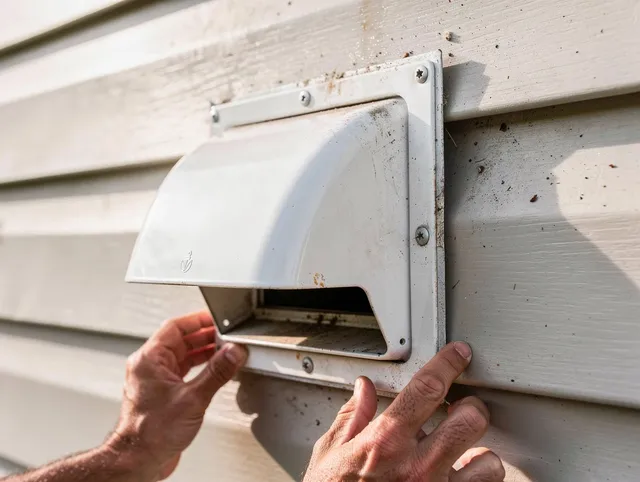 Swampscott Dryer Vent Cleaning technician delivering thorough residential dryer vent cleaning service in Swampscott